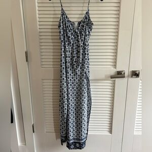 NWT. ASOS strappy tie front maxi dress with 2 high front slits.